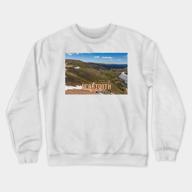 Beartooth Highway Wyoming and Montana Crewneck Sweatshirt by Gestalt Imagery